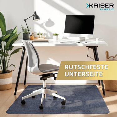 Захисний килимок для підлоги Kaiser, темно-сірий, 90x140 см - килимок для столу, темно-сірий - килимок для стільця - нековзний килимок для стільця - захисний килимок для офісних стільців - килимове покриття, 90 x 140 см