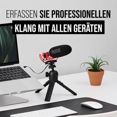 �DE VideoMic NTG Premium USB/камерний мікрофон з декількома варіантами перемикання та функціями для запису відео, створення контен