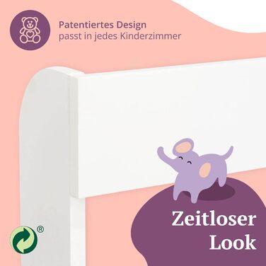 Пеленальний килимок преміум-класу, сумісний з комодами IKEA Malm тощо. 80x78x10 см пеленальний матрацик з білого дерева МДФ високо