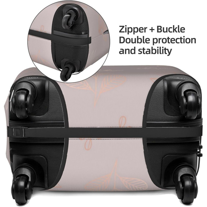 Чохол для валізи з квітковим принтом, рожеве золото, еластичний захист від подряпин, розмір XL