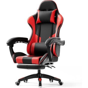 Ігрове крісло, комп&39ютерне офісне крісло з підставкою для ніг, ігрове крісло (червоне) Rot