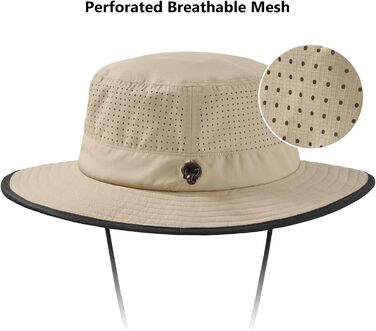 Сонячний капелюх BASSDASH, капелюх-відро, літній капелюх, водовідштовхувальний UPF 50 з перфорованою лазером сіткою, регульований, чоловічий/жіночий, для риболовлі/пішохідного туризму, один розмір, хакі