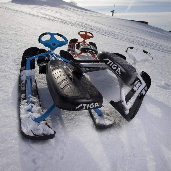 Снігохід STIGA Snowracer Curve GT, кермовий, з амортизатором, чорний