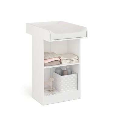Пеленальний столик KOMTO білий - Вузький пеленальний столик, дитячий комод зі знімною пеленальною стільницею, дитячий пеленальний столик Lulliblox M1