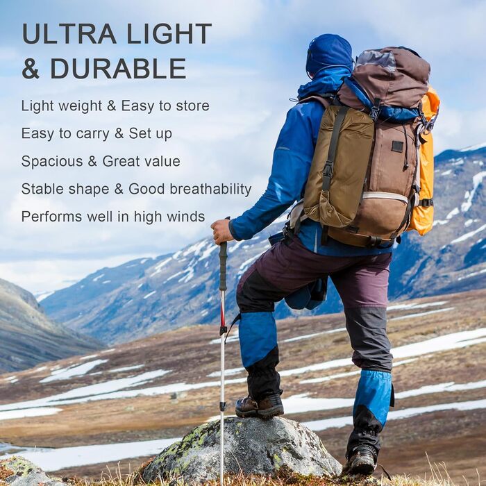 Або 2 особи, 3/4 сезону, водонепроникний професійний туристичний намет, 15D Professional Camping Tent 2 особи - хакі, 3F UL Gear Lanshan Ultralight Camping Tent, 1