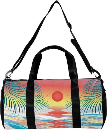 Спортивна сумка, маленька дорожня сумка, сумка для шопінгу та йоги, з дизайном природи, моря, сонця, для фітнесу на відкритому повітрі, ручна поклажа