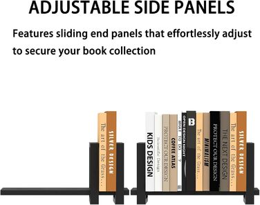 Регульована настільна книжкова полиця, настільні полиці, дерев&39яна підставка для полиць, органайзер для зберігання, розширювана полиця для дисплея, настільна полиця для домашнього офісу, школи (чорна)
