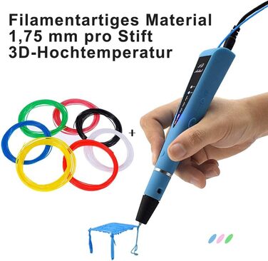 З 25 флуоресцентними кольорами кожен 5M, 3D Printer Pen Filament Filament High Precision Diameter, 3D Pen Filament 1,75 mm Pack, 3D Pen Accessories PLA