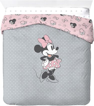 Комплект дитячої постільної білизни Disney Minnie One of a Kind з 100 бавовни з 4-х предметів, розмір двоспального ліжка 200x200 с