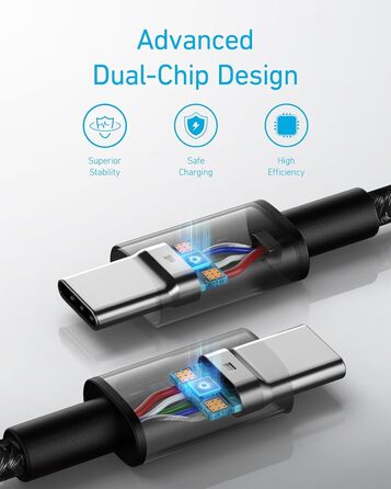 Новий нейлоновий зарядний кабель USB-C USB-C, зарядний кабель Type-C потужністю 100 Вт довжиною 3 м, швидке заряджання для MacBook