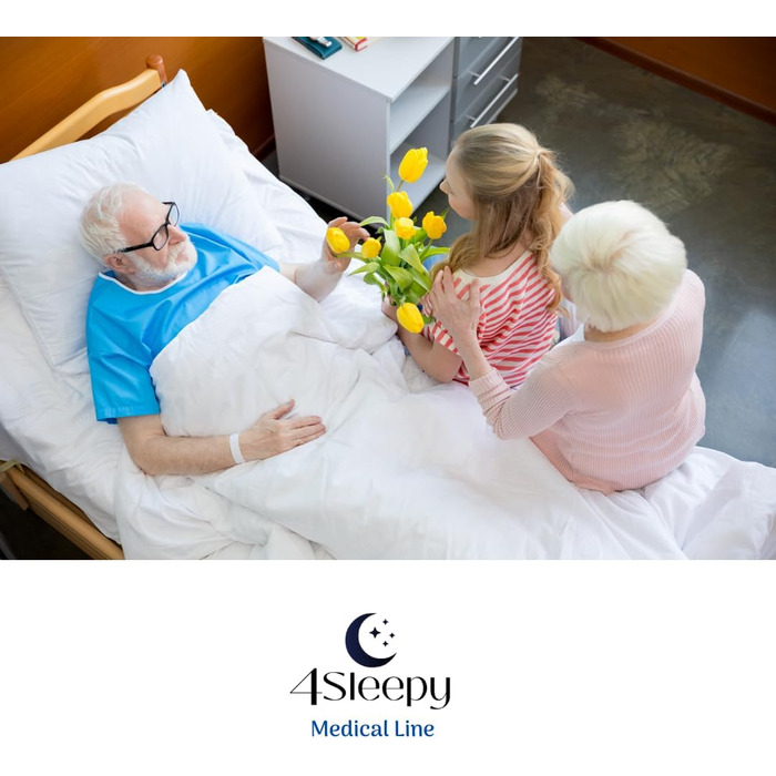 Водонепроникний чохол для матраца синього кольору. Дихаючий та придатний для миття, 90x200 см, для матраців висотою 17 см - Зроблено в Європі. Водонепроникний чохол, який можна прати, для лікарняних та реабілітаційних матраців. 90x200x17