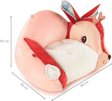 Дитяче крісло Stella the Deer - Зручне та грайливе тканинне крісло з вушками та чарівними деталями - Ідеально підходить для дитячих кімнат або ігрових кімнат - Від 12 місяців - 83325