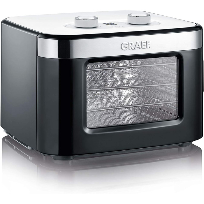 З 4 лотками з нержавіючої сталі, 400 Вт, 24-годинний таймер, регулятор температури 35-80C, дуже компактний, чорний, 2042EU