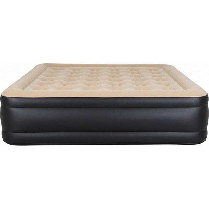 Самонадувальний надувний матрац/ліжко AVENLI для 2 осіб, 203x157x47 см, надувне гостьове ліжко з вбудованим насосом, надзвичайно висока спальна поверхня, флокована поверхня для кемпінгу та дому