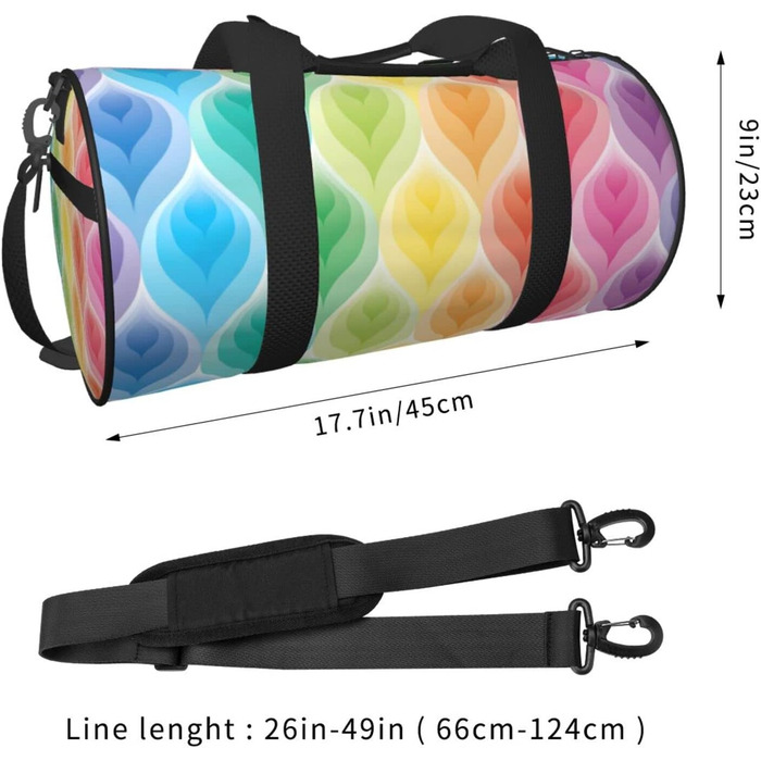 Яскрава дорожня сумка Райдуга, спортивна сумка для чоловіків та жінок, сумка-мішок з градієнтом та візерунком листя