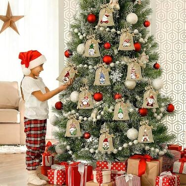 Різдвяний календар ельфів 12 джутових мішечків Generisch