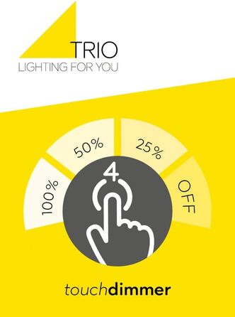 Настільна лампа Trio Leuchten LED Touch-Me з матового нікелю, скляного білого матового 529690107 нікелевого матового, скляного матового білого кольору