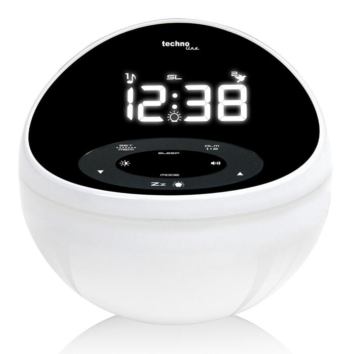 Годинник настільний з радіо Technoline WT500 Black/White (WT500)