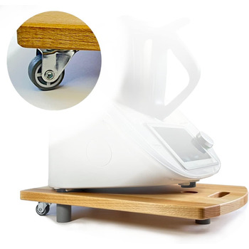 Розсувна дошка STAFECO для аксесуарів Thermomix Premium TM6 TM5 Роликова дошка Слайдер Рухома та безпечна підставка Промаслена дошка Дерево 100 (Масло Дерево)