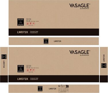 Стіл VASAGLE, Г-подібний комп'ютерний стіл, 138 x 138 x 76 см, кутовий стіл з 2 полицями, компактний офісний стіл, ігровий, домашн