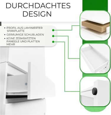 Шафа CDF Біла, ширина 90 см, дитяча кімната, спальня, 2 шухляди, 2-дверна шафа, сучасний вигляд, все для складання, одяг, іграшки