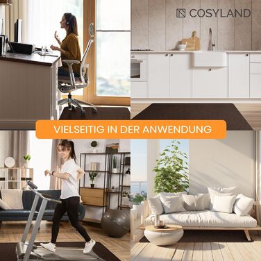 Захисний килимок для офісних стільців COSYLAND 90 120 см - Килимок для офісного стільця - Килимок для офісного стільця - Захисний килимок для підлоги - Килимок для офісних стільців - Килимок для офісного стільця (темно-коричневий)