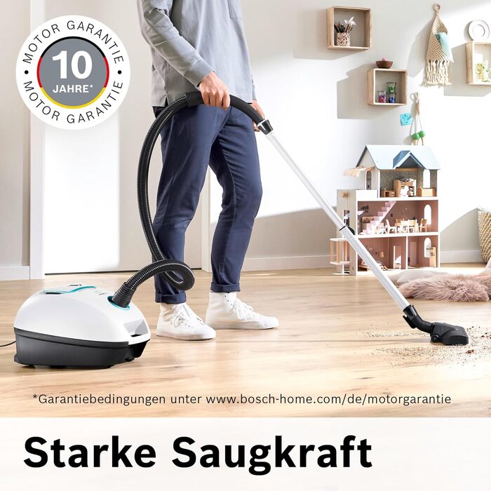 Пилосос Bosch з мішком серії 4 ProHygienic BGD41HYG, ідеально підходить для алергіків, гігієнічний фільтр, 10-річна гарантія на дв