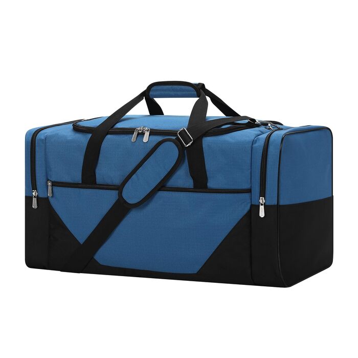 Велика чоловіча дорожня сумка об&39ємом 54 л - спортивна сумка для відпочинку, подорожей, ночівлі та сауни (синя)