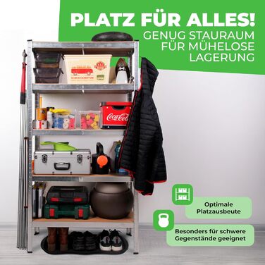 Металевий стелаж Ondis24 2 шт. Thomas, стелаж для зберігання 90x40x180 (В) см, підвальний стелаж, вантажопідйомність до 875 кг, сріблястий, з 5 полицями, вантажопідйомність 175 кг кожна, регульована висота, надміцний стелаж - подвійний комплект