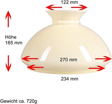 Гасова скляна лампа Скло Vesta Абажур Заміна скла Освітлення Скляний абажур 234 мм бежевий