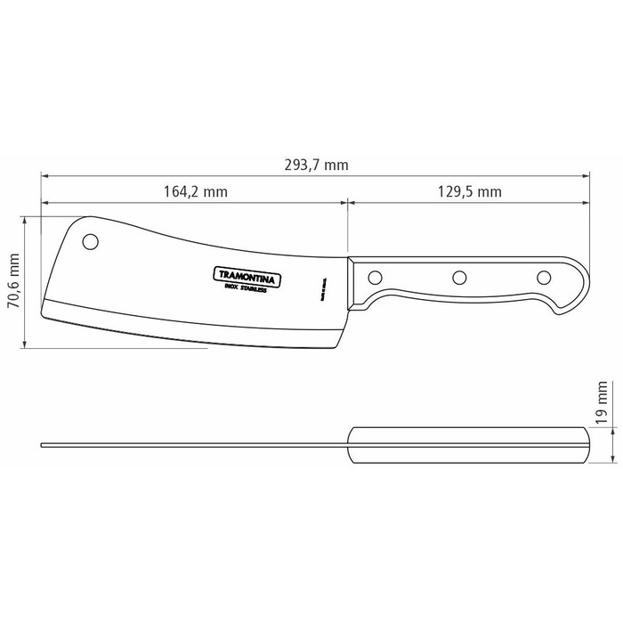 Ніж-сікач кухарський Tramontina Polywood, 150 мм (6710927)