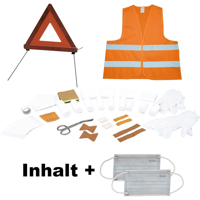 Комбінована сумка на липучці з трикутником євро, аптечкою та захисним поясом, червона, 43999712