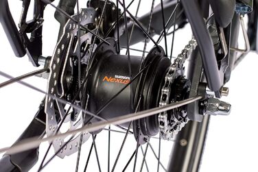 Чоловічий міський велосипед Airtracks 28 дюймів XXL, посилений, до 150 кг, міський велосипед CI.2880, втулка Shimano Nexus з 7 швидкостями та динамо - матово-чорний - розміри рами 56 см та 60 см - модельний рік 2026, 60 см (підходить для велосипедистів зр