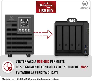 ДБЖ Atlantis A03-OP1502P PRO PRO UPS OnLine Сервер з подвійним перетворенням чистої синусоїди 1500 ВА 1350 Вт, вежа, РК-дисплей, USB, послідовний RS-232, 4 виходи IEC, слот SNMP, 3x12V-9Ah