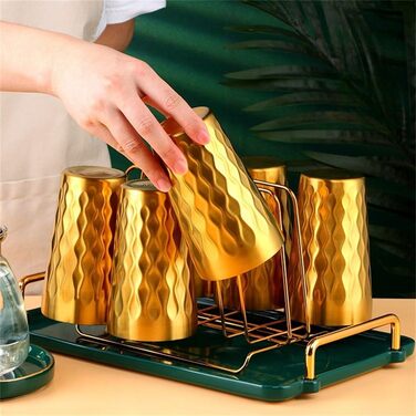 Двостінні чашки для води з нержавіючої сталі, 330 мл, штабельовані, ізольовані, для кемпінгу та використання на природі, срібні, 6 шт.