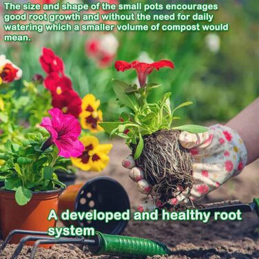 Пластикові горщики для рослин Abimar 10 см, 50 шт. , квіткові горщики для рослин, круглі горщики для вирощування з етикетками для