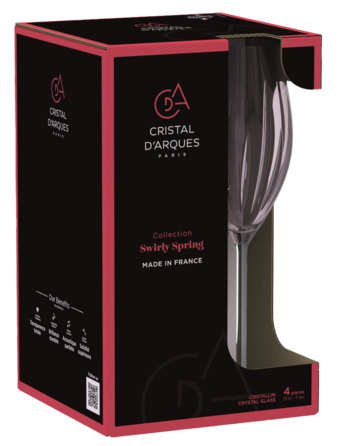 Набір келихів CD'A Swirly Spring, 4х210 мл (7224466)