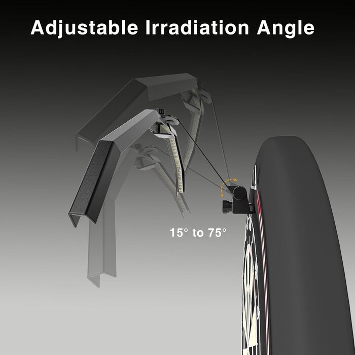 Світлодіодний складаний ліхтар для мішень для дартсу SOLLA, портативне освітлення TOR135 для всіх видів мішень для дартсу, регульований кут променя та яскравість, професійні аксесуари для мішень для дартсу з підсвічуванням