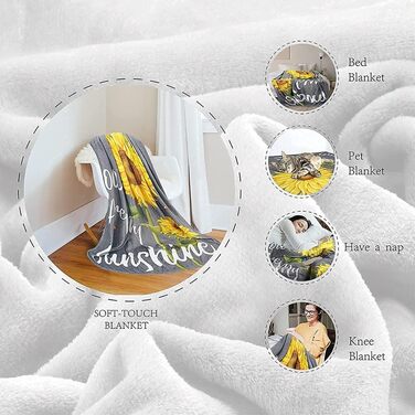 Плед Morbuy Mandala Plush, м&39який фланелевий плед для дивана, теплий плед для дивана, плед з мікрофібри для покривала/кушетки (150x200 см, світло-блакитний) 150x200 см світло-блакитний