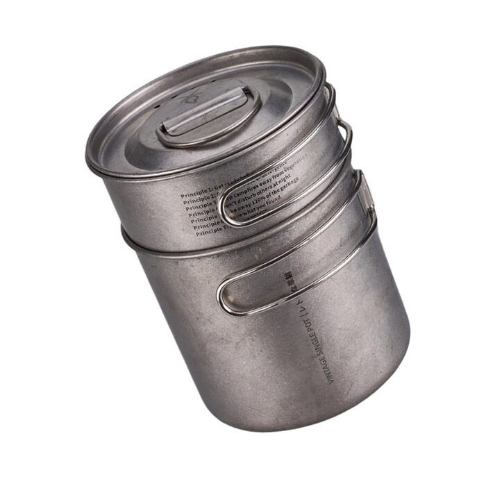 Набір посуду для кемпінгу на свіжому повітрі, горщики для пікніка зі складними ручками, горщики з нержавіючої сталі, аксесуари для кемпінгу, набір міцних горщиків для пікніка