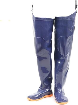 Водонепроникні багатоцільові рибальські, польові, дощовики, легкі м&39які ПВХ-боти 80 см з підошвою, чоловічі та жіночі, сині, розмір 45