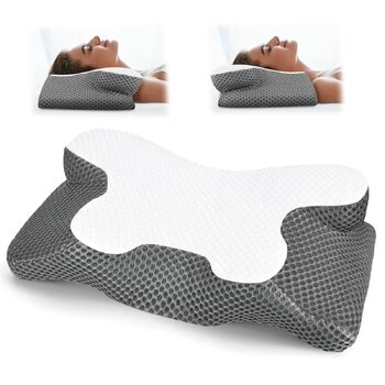 Подушка для шиї з піни з ефектом пам&39яті - Ергономічна подушка від болю в шиї та плечах - Ортопедична подушка для сну на боці, спині та животі