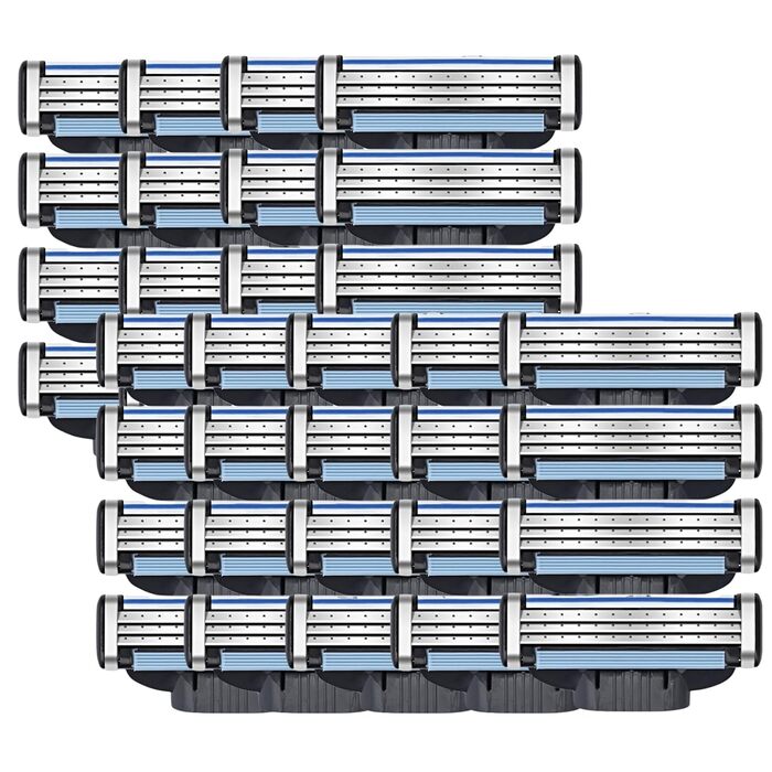 Заправки для бритви, 3 леза для чоловічої бритви для гоління, леза для бритви чоловічі наповнювачі для ручного леза бритви, підходить для 3 лез (36 упаковок)