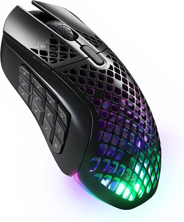 Ігрова миша з отворами на поверхні - Легка, водовідштовхувальна конструкція - 18 кнопок - Bluetooth/2.4 ГГц - Оптичний датчик True