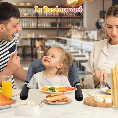 Стільчик для годування Toogel на кліпсах, плоский, що складається, сидіння для столу Складаний дитячий стільчик для годування Сиді