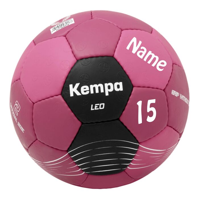 Пропозиція Kempa Sportartikelland Гандбольний м&39яч, рожевий, розмір 1, персоналізований з друкованим ім&39ям та/або номером гравця