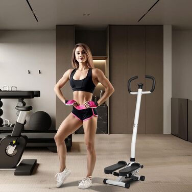 Міні-степер для домашнього використання, гідравлічний велотренажер з еспандерами та РК-дисплеєм, тихий та стабільний, тренування для ніг, рук та сідниць