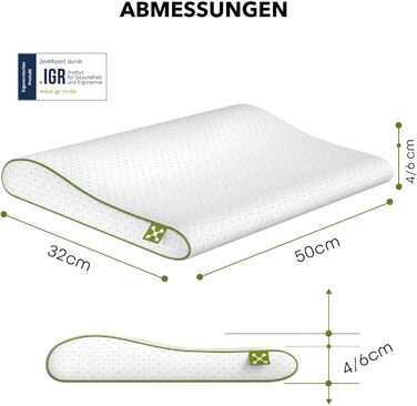 Дитяча подушка для шиї smartsleep Ергономічна подушка Ергономічна подушка з піни з памяттю форми з повітряними каналами, стабільна для дітей