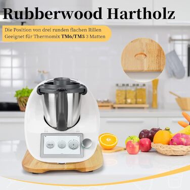Розсувна дошка OAIDSONL для дошки Thermomix Розсувна дошка для Thermomix TM6 Розсувна дошка для Thermomix TM5 Рухома дошка для кухонного комбайна Thermomix Vorwerk TM 6 Аксесуари Pad Board Дерево