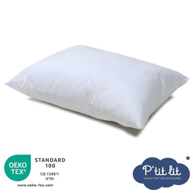 Дитяча подушка дитяча подушка 40x60 см - чохол 100 бавовна - протикліщовий - гіпоалергенний - Oeko Tex